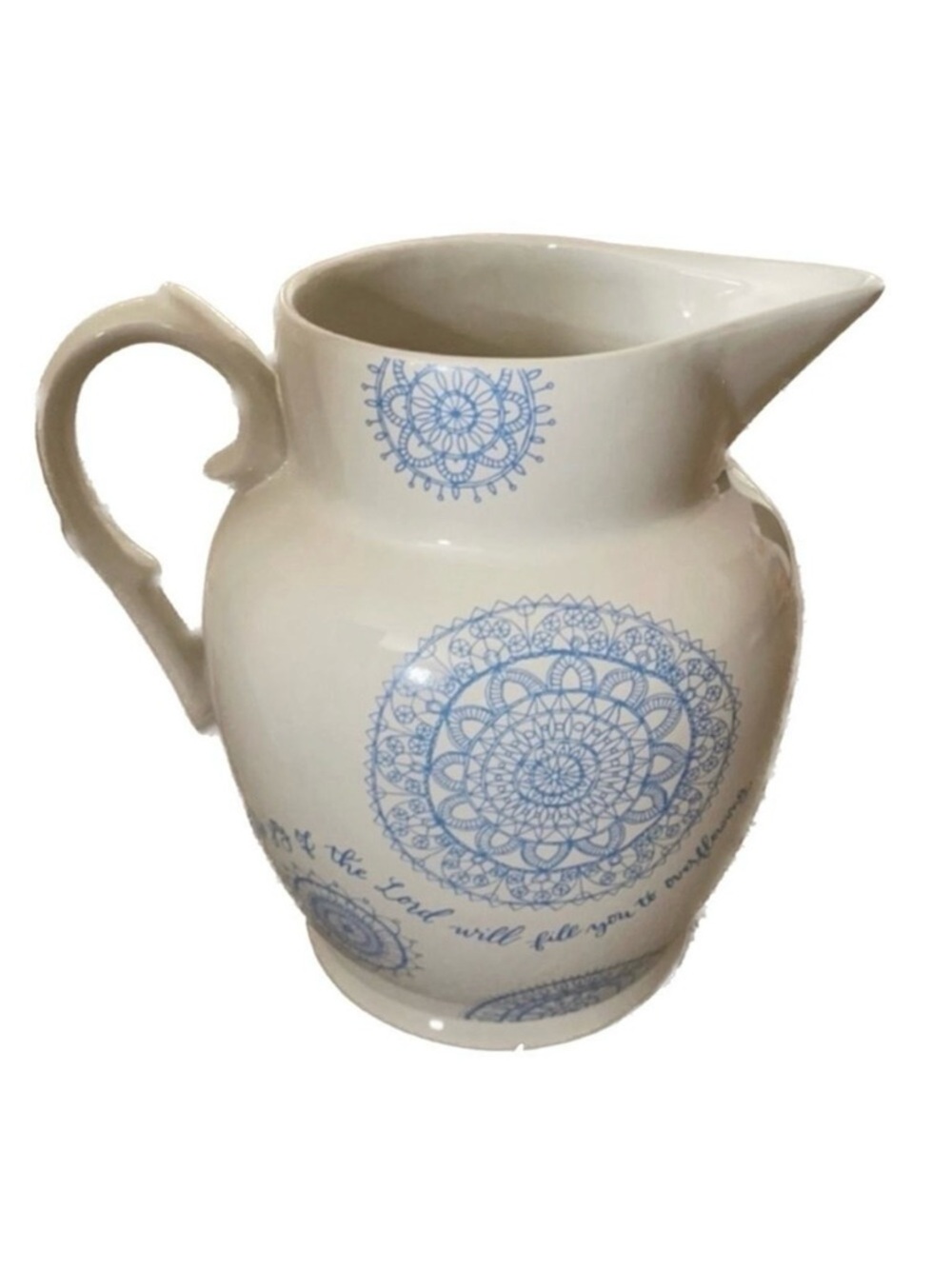 NIB! Mary & Martha Overflowing Pitcher Ceramic Doilies w/ saying